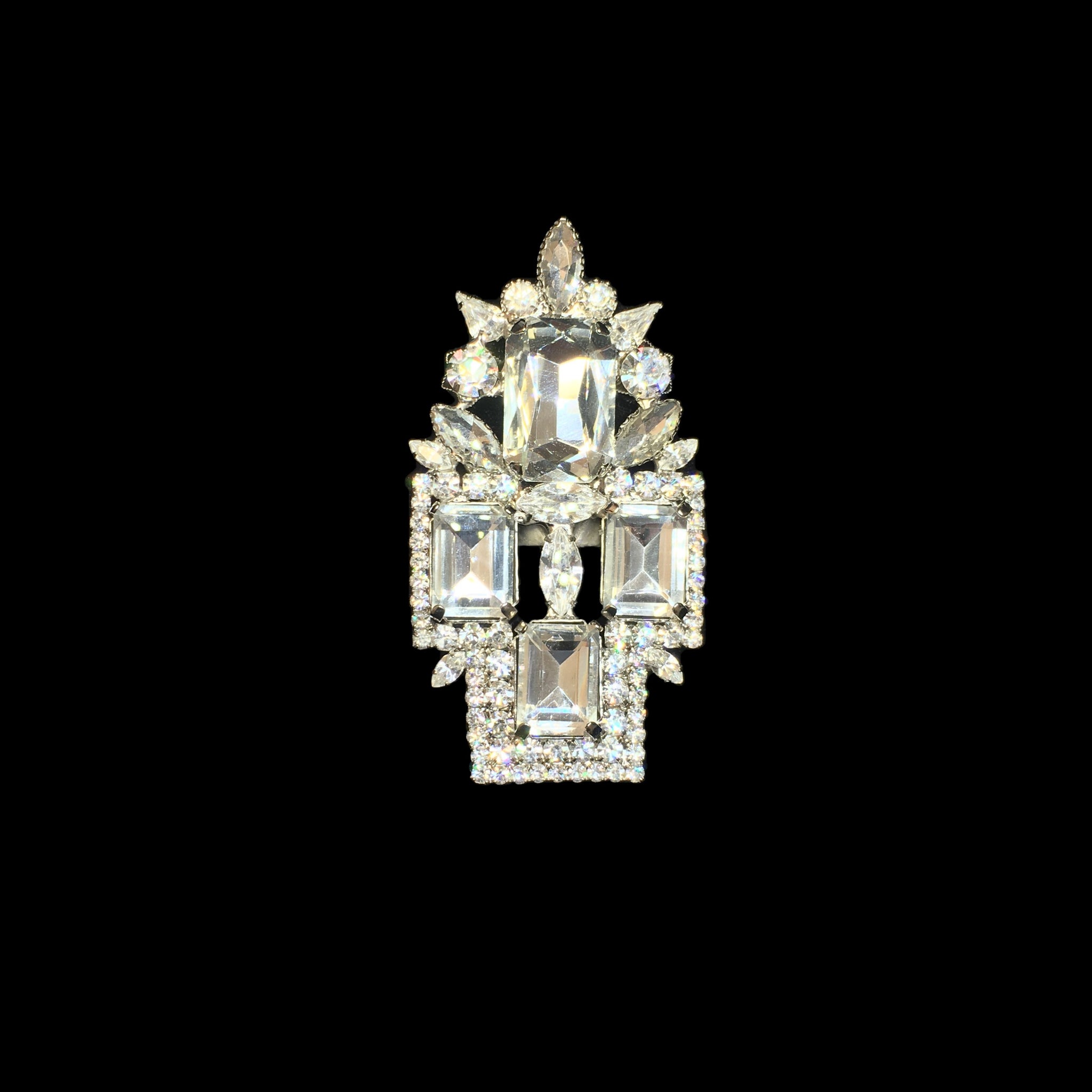 Ring Clear Crystal Art Deco