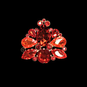 Red Siam Crystal Large Ring
